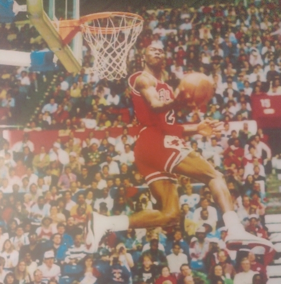MICHAEL JORDAN 8.5x11 BULLS 1988 VINTAGE SLAM DUNK CONTEST PLUS 5 OTHER POSTERS! - Picture 6 of 16